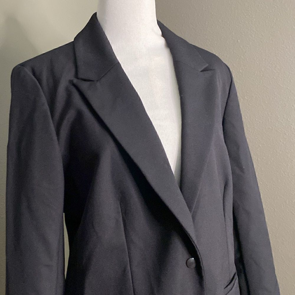 Halogen Black Blazer Jacketsingle Button - image 2